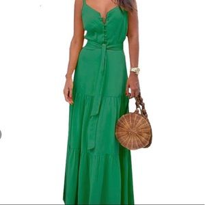 NWOT Green maxi dress